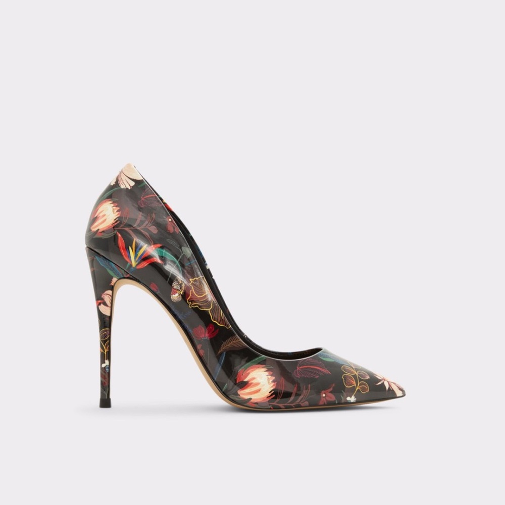 ALDO Floral Black Stiletto Heels